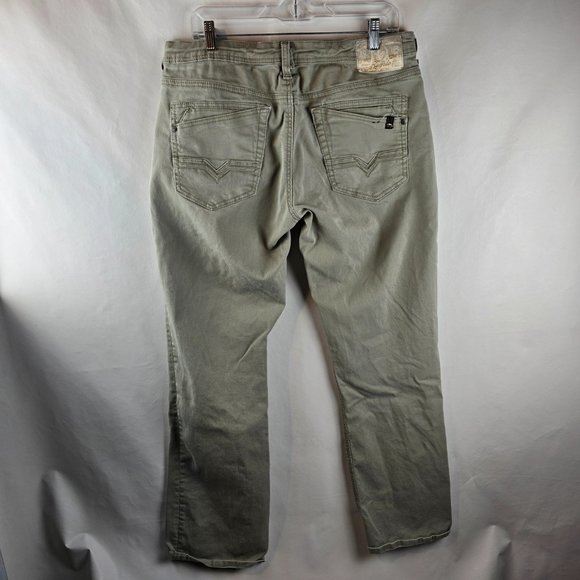Buffalo David Bitton Jeans Mens 34x34 Beige Lucas-X ST Relaxed Straight Stretch - Picture 5 of 9